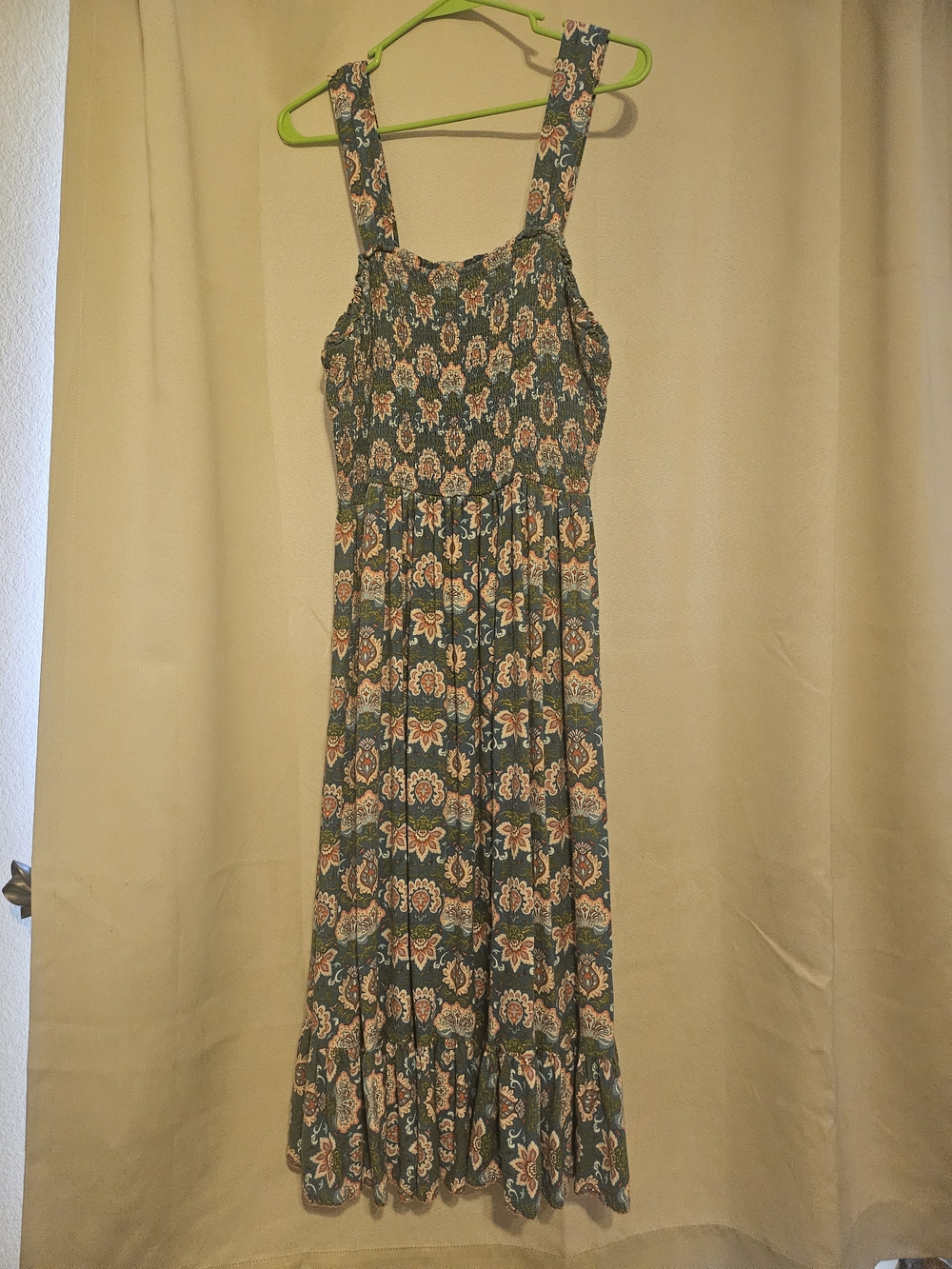Matilda Jane Teal and Cream Floral Smocked Maxi Dress